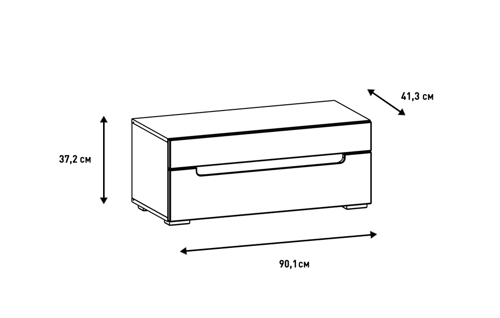 Тумбы под телевизор - изображение №4 "Тумба Анри с выдвижными ящиками"  на www.Angstrem-mebel.ru